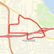 A 3.2 mi run mapped on Wed Sep 19 2012 thumbnail