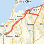 tanza to sm bacoor in Tanza, Philippines | MapMyRide