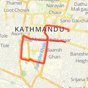 MaitiDevi to New Road and back (3.46 mile) in Kathmandu, Nepal | MapMyRun